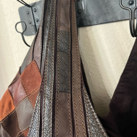 RARE Vintage Patchwork Leather Hobo Y2K Bag - Picture 12 of 12